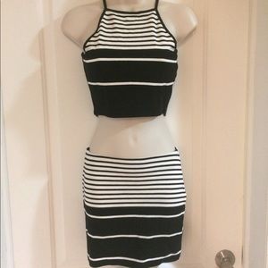 Forever 21 crop top and skirt set